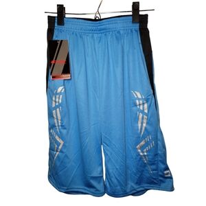 COUGAR SPORT 10/12 - Blue Black Silver Basketball Athletic Shorts w/ Pockets NWT